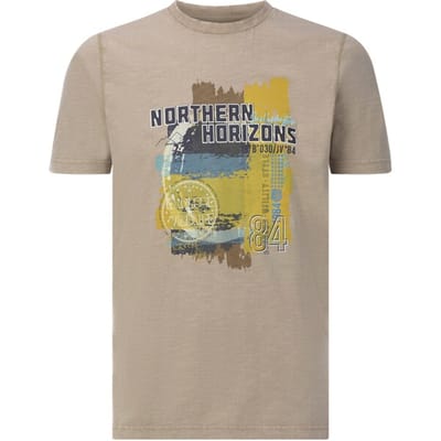 Jan Vanderstorm herren T-Shirt - 52/54 - beige - Plus Size