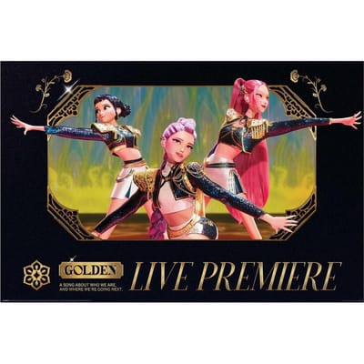 K-Pop Demonenjagers Gouden Live Maxi Poster One Size zwart