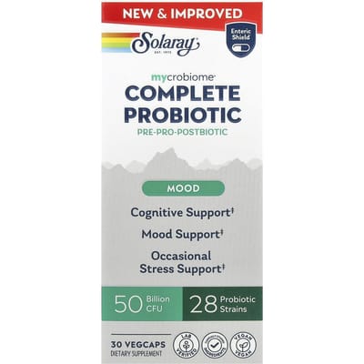Solaray, Mycrobiome®, Complete Probiotic, Stemming, 30 Plantaardige Capsules