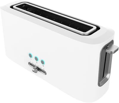 QORA® Tosti apparaat broodrooster - Tosti apparaat - Tosti broodrooster - Wit - 43cm x 17cm x 24cm
