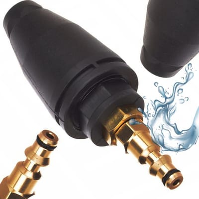 Rosfix Spuitmond Vervanging Turbo - +50% Waterdruk - 150 Bar, 8 L/min, 60°C - Quick Connect - Geschikt voor Lavor, Parkside