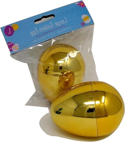 Paasei Navulbaar - Gouden Ei - Paasversiering - Glanzend Design - 8cm x 68cm - Goud