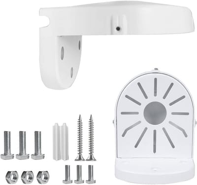 Camera Houder - Wandmontage Beugel - Beveiliging Binnen Buiten - Verborgen Kabelgeleiding - 17x13.5x10cm - Wit