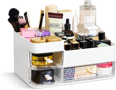 Unyqoos ® Uitgebreide Cosmetica- en Huidverzorgingsorganizer met Transparante Laden voor Diverse Ruimtes