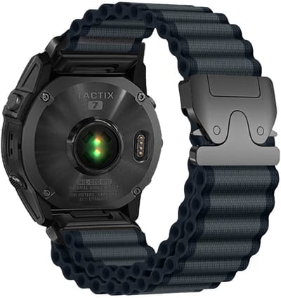 Strap-it Nylon bandje 'Outdoor' geschikt voor Garmin Fenix 9 (Pro) 51mm / Fenix 8 (Pro) 51mm / Garmin Fenix 7x (Pro - Sapphire Solar) / Fenix 6x (Pro - Sapphire) / Fenix 5x (Plus) / Fenix 3 / Epix Pro (Gen 2 - 51mm) / Enduro 1-2-3 - Zwart