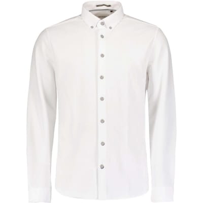 No Excess Shirt jersey pique stretch white