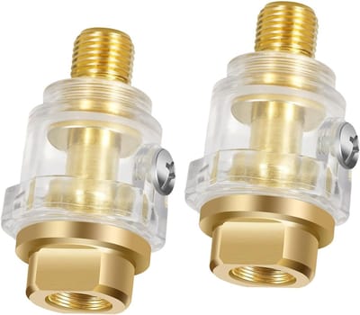 2 Stuks Mini Inline Olie Machines voor Pneumatische Gereedschappen, 1/4 NPT, Olie Luchtcompressor Slang, Olie Vulgereedschap en Accessoires