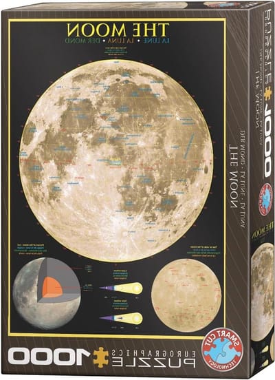 De maan puzzel van 1000 stukjes