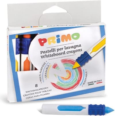 Primo PRIMO - 8 Waskrijt uitwisbaar met grip ø9x80mm in doos