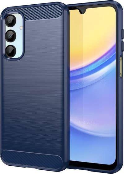 Coverup Hoesje - Geschikt voor Samsung Galaxy A16 Hoesje - Coverup Armor Brushed TPU Back Cover - Blauw