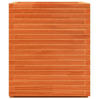 vidaXL - Plantenbak - 90x60x72,5 - cm - massief - grenenhout - wasbruin