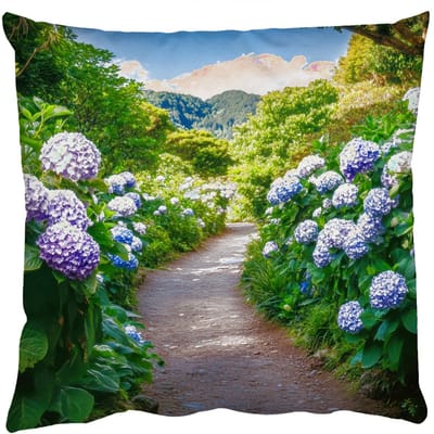 Sierkussens - Kussentjes Woonkamer - 50x50 cm - Hortsensia - Pad - Bloemen