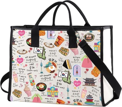 Koreaanse Tote Bag - Schoudertas Seoul - Reizen Zuid-Korea - K-Drama K-Pop Fan - 37 x 32 x 30 cm