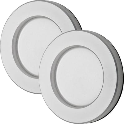 SOTECH 2s schuifdeurgreep TAYO zilver Ø 70 x 8 mm zelfklevend (3M VHB), glasdeurgreep van aluminium, greepschaal voor glas- & kamerdeuren