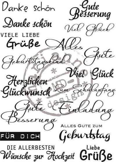 Clear Stamps Deutsche Grüssen