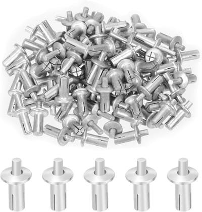 Aluminium Kern Klinknagels - Blindklinknagels Aandrijfklinknagels - Bevestigen van Onderdelen - Corrosiebestendig Aluminium - M5 x 11 mm - Zilver