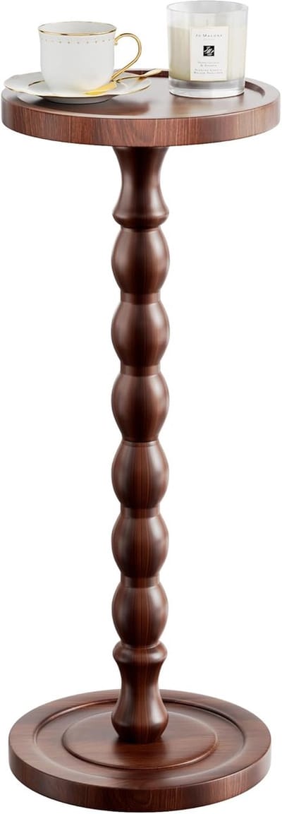 Ronde bijzettafel 23,8 cm - Houten salontafel voor kleine ruimtes