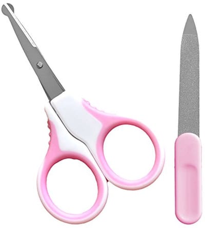 Baby Nagelset - Baby Verzorging - Veilig Nagels Knippen - Afgeronde Punt - 10 cm - Roze