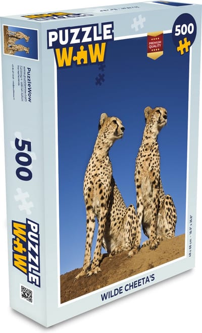 Puzzel Wilde cheeta's - Legpuzzel - Puzzel 500 stukjes