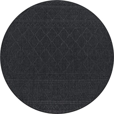 Binnen- en buitenkleed Verona grijs  120 cm rond