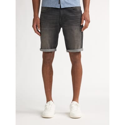 Petrol Industries - Heren Bullseye Regular-fit Jeans Short DesertFox - Zwart - Maat S