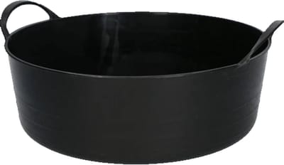 Vplast Emmer V-Trug - Flexibele emmer - UV bestendig - Kunststof - 6 Liter - Zwart