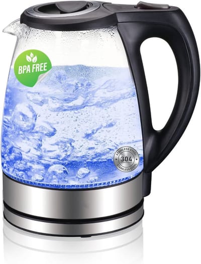 Elektrische Waterkoker 1,7L met Blauwe LED-Display en Automatische Uitschakeling - 2200 Watt