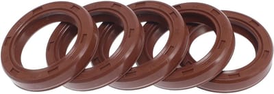 Universele olieafdichting TC dubbele lip met veerring, afdichting voor roterende as 20 x 28 x 5 mm, geschikt voor hogedrukrubber FKM, 5 stuks, duurzame en betrouwbare afdichting voor machines