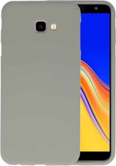 Hoesje Geschikt voor de Samsung Galaxy J4 Plus - Backcover Color Telefoonhoesje - Grijs