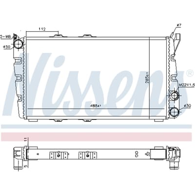 Radiator, motorkoeling NISSENS 64010