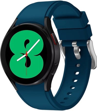 By Qubix - Siliconen sportband 20mm - Blauwgroen - Geschikt voor Samsung Galaxy Watch 7 (40 & 44mm) - Galaxy Watch FE - Galaxy Watch 6 - Galaxy Watch 6 Pro - Galaxy Watch 5 - 5 Pro - Galaxy Watch 4 - 4 Classic