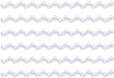 Dailygoods- Kabelclips 60 Stuks - Sterke Zelfklevende Kabelhouders - Duurzaam Kunststof - Kabelbeheer - Ruimtebesparend - Geschikt voor 7mm Draden - Kabelhouder