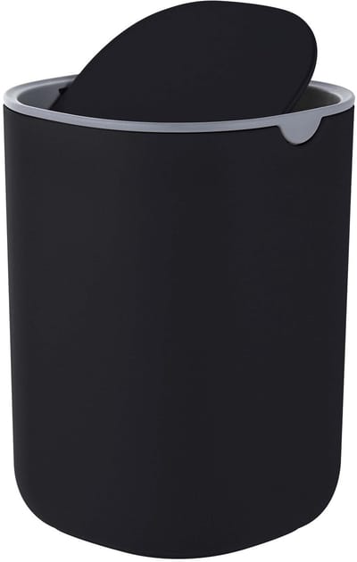 Tafelprullenbak - 1,5 l - kunststof - zwart
