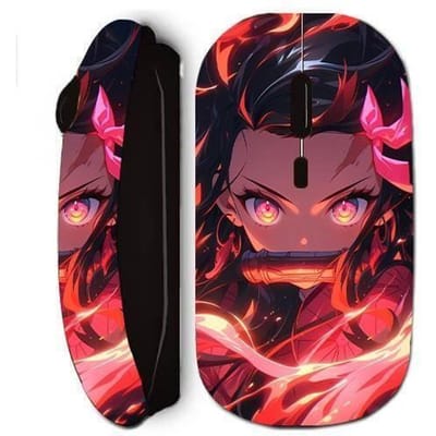 Souris sans fil maniacase noir Demon Slayer Nezuko Kamado Manga anime