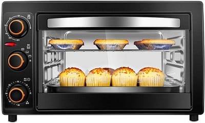 Mini Elektrische Oven - Kleine Oven Bakoven - Kleine Maaltijden Bereiden - Dubbele Laag Verwarming - 25 Liter - Zwart
