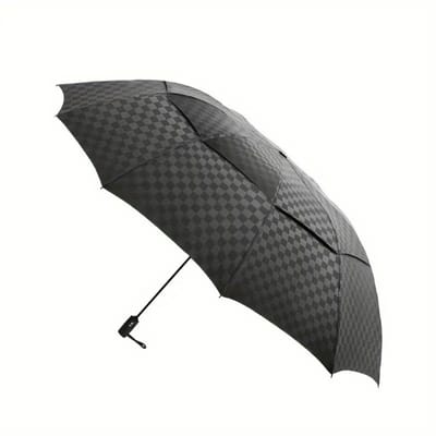 Nivard Moderne Golf Paraplu - Stormparaplu - Opvouwbaar - Windproof - Stormproef - UV Bescherming - Umbrella - Draagbaar - Zwart