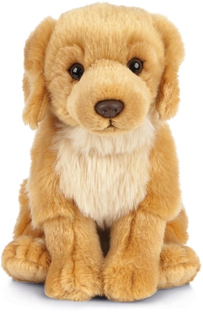 Living Nature Knuffel Golden Retriever - zittend - honden knuffeldier - 20 cm