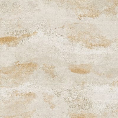 Exclusief luxe behang Profhome 786563-GU vliesbehang hardvinyl warmdruk in reliëf gestructureerd met abstract patroon en metalen accenten crème goud olijfgroen 5,33 m2