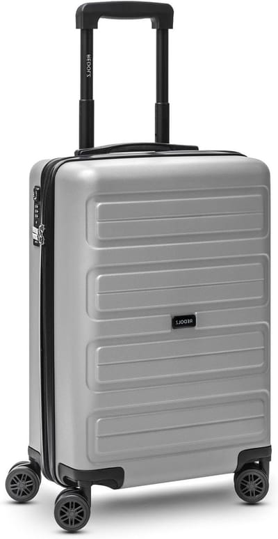 Handbagage Koffer - Reiskoffer Trolley - Korte Reizen - TSA Combinatieslot - 36x20x55 cm - Zilverkleurig