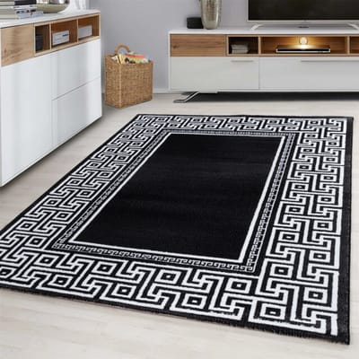 Muratap Parma design vloerkleed zwart / wit laagpolig- 120x170 cm