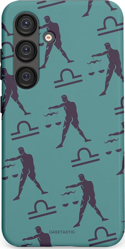 Casetastic Hoesje Geschikt voor Samsung S25 - Stijlvolle Beschermende Duo-layer Case - Zodiak weegschaal