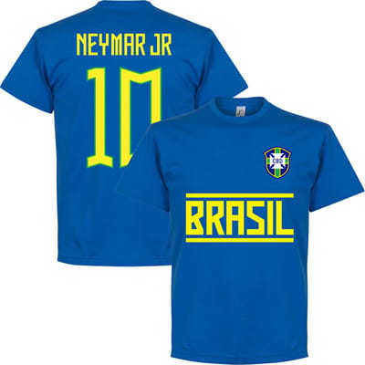 Brazilië Neymar JR 10 Team T-Shirt - Blauw - S