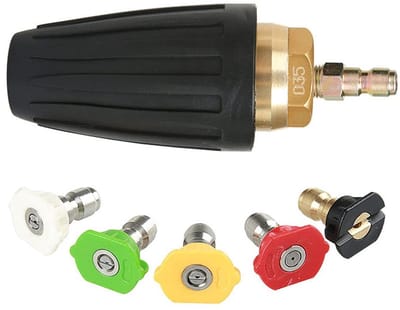 SPHProducts - Rotary Turbo Nozzle - Hoogdrukreiniger Accessoire - 1.8GPM - 3000PSI - Spuitmond voor Hogedrukreinigers - Effectief en Krachtig - Geschik...