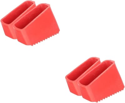 Ladder Voetbeschermers - Antislip Matten - Vloer Beschermen - Verhoogde Stabiliteit - 4 Stuks - Rood