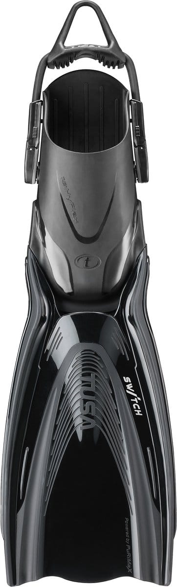 TUSA Hyflex Switch Duikvinnen - High-Performance zwemvinnen met efficiënte krachtoverdracht - Zwart/Zwart - Maat XS (34–38) - (22–24 cm) - SF-0104 XS BK