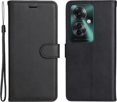 Coverup Hoesje - Geschikt voor OPPO Reno11 F 5G Hoesje - Coverup Book Case - Zwart