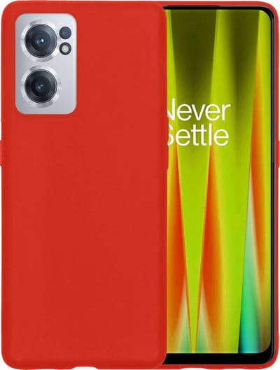Hoesje - Geschikt voor OnePlus Nord CE 2 - Sterk & Shockproof - Hoes Cover - Siliconen Case - Telefoonhoesjes - Rood