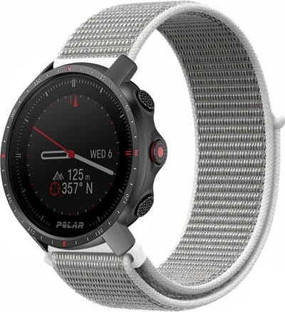 Strap-it Nylon smartwatch bandje - geschikt voor Polar Grit X / Grit X Pro / Vantage M / M2 / M3 / V3 - zeeschelp