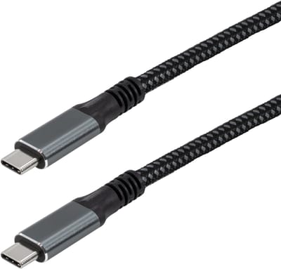 Maxtrack C531-2L USB-C-kabel USB 3.2 Gen2 USB-C stekker 2 m Zwart Stekker past op beide manieren, Vergulde steekcontacten