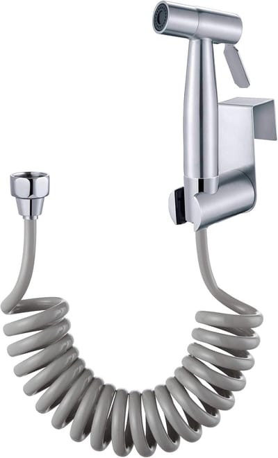 Handdouche voor bidet – met haak voor waterreservoir en 150 cm lange telescopische flexibele ABS-doucheslang voor sanitair, toiletten en bidetsproeiers.